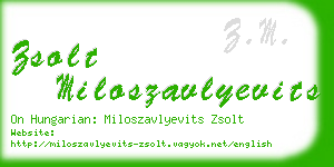 zsolt miloszavlyevits business card